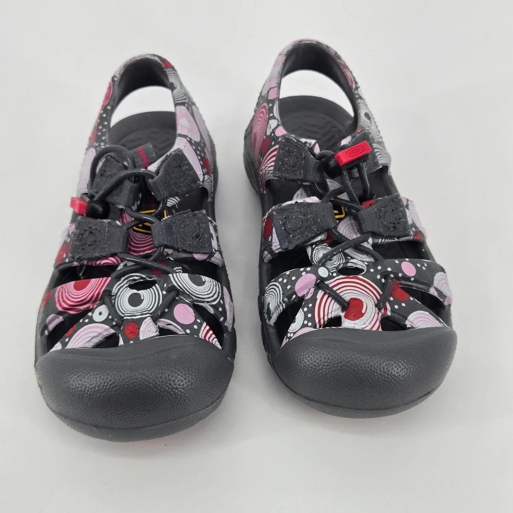 KEEN Kids Newport H2 Multi Color Abstract Swirl Water Hiking Sandals Size 7Y NEW